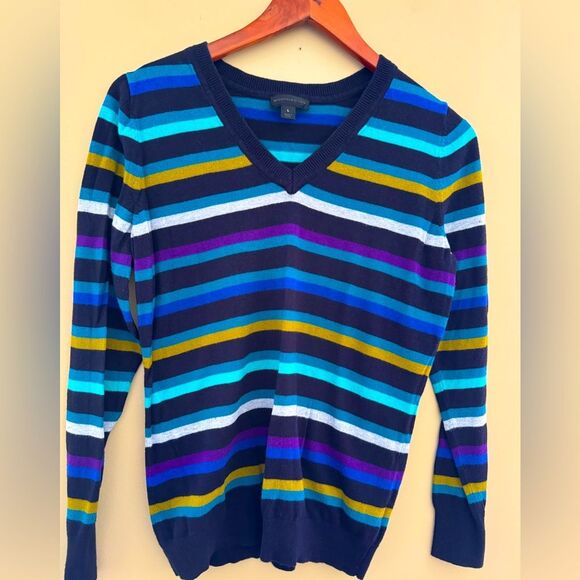 WORTHINGTON size Large multi-Colored V-Neck sweater - Picture 1 of 4